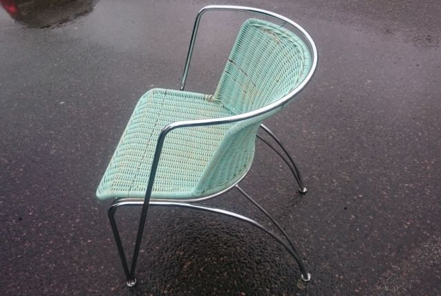 Fauteuil osier teinté