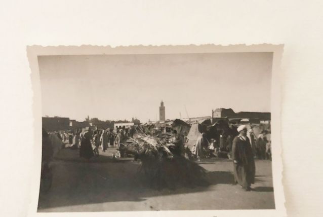 Photo vintage la place Jemaa el Fna 1934 Marrakech