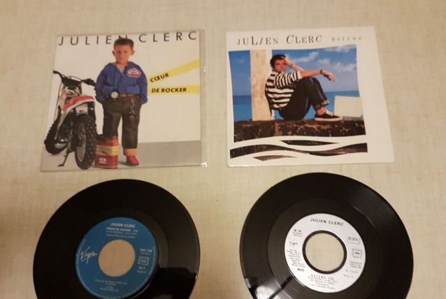 Lot 45 tours Julien Clerc. Helene / avoir 15 ans et, coeur