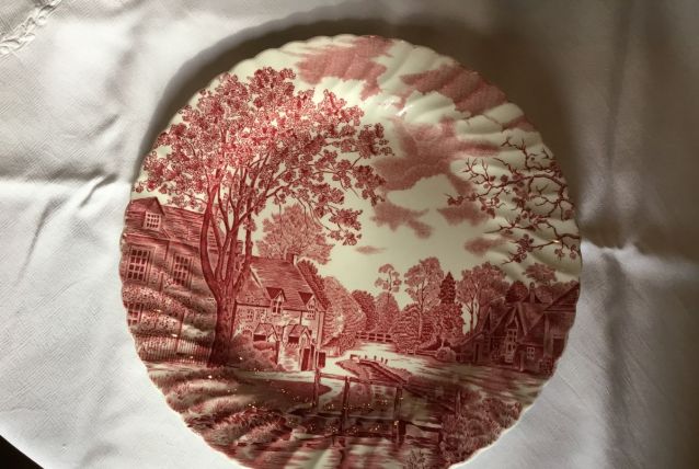 Plat rond porcelaine anglaise