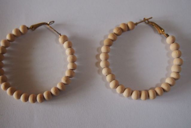 CREOLES PERLE EN BOIS