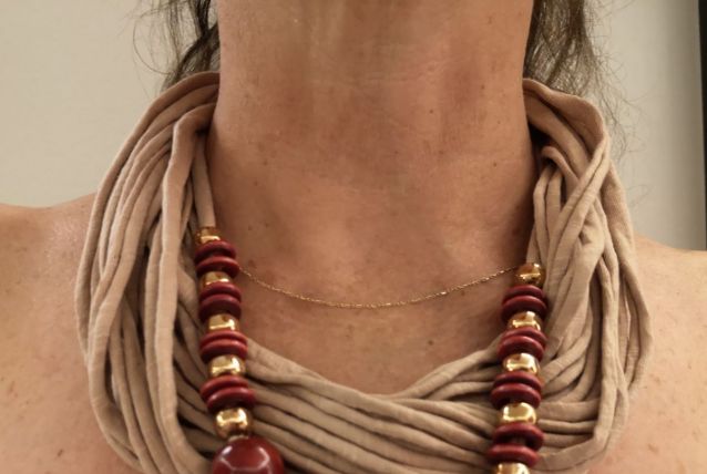 Collier coton lanieres