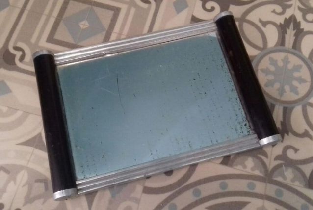 Plateau miroir art déco