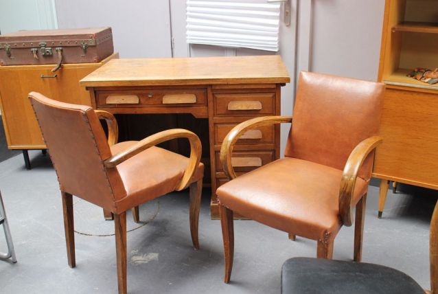 Paire de fauteuils bridge 1950