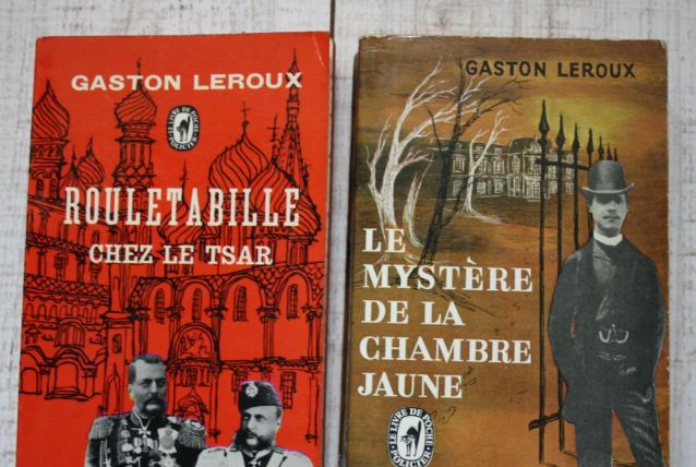 Lot de 2 romans policiers anciens, de Gaston Leroux