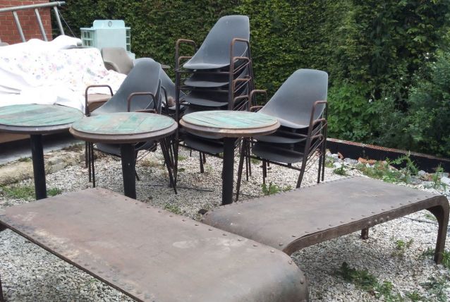 Magnifique table basse industrielle