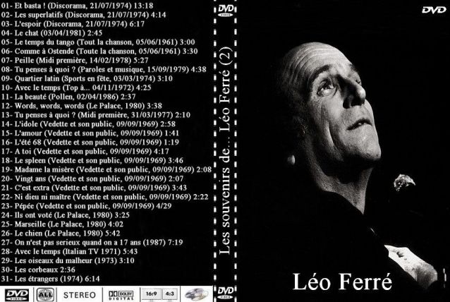 Léo Ferré DVD Les souvenirs de... (volume 2)