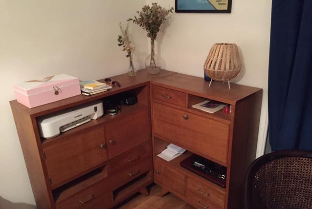 Meuble d'angle / Enfilade Vintage Années 50