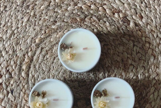 Bougie fleur de coton