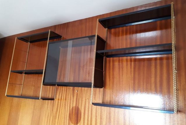 Etagères vintage Tomado String vitrine XXL métallique 50s
