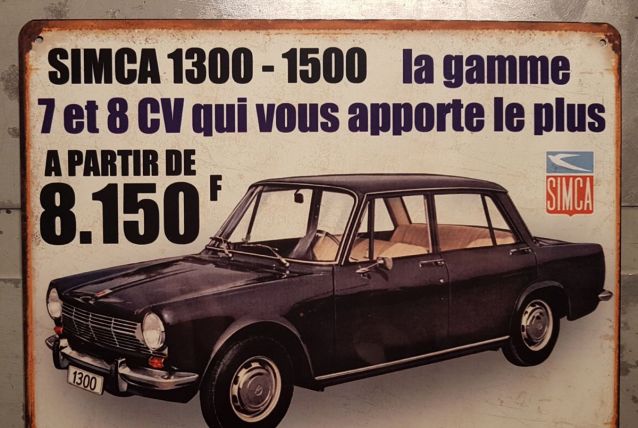 Plaque métal Simca