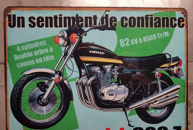 Plaque métal Kawasaki 900 Z