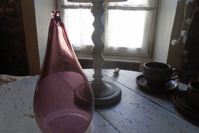 Poire en verre soufflé