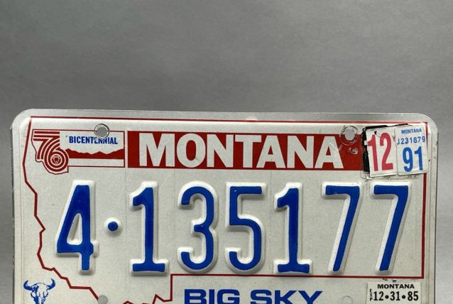 Authentique plaque d'immatriculation Montana