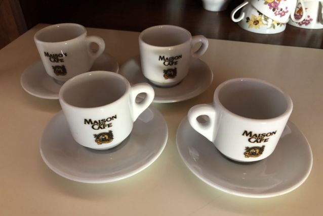 4 tasses à café style bar