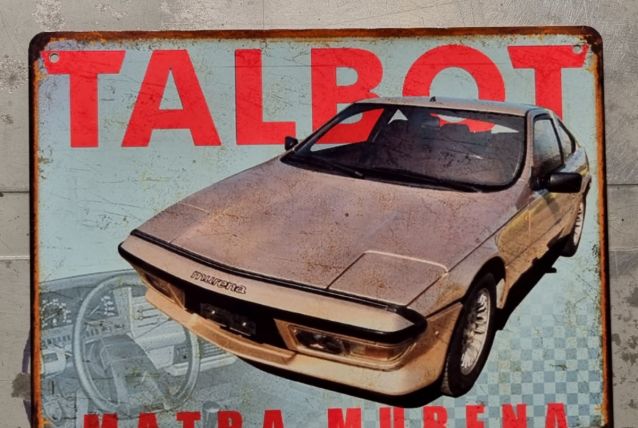 Plaque métal Talbot Matra Murena 