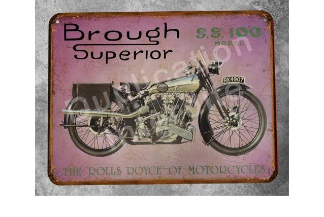 Plaque métal Brough Superior 