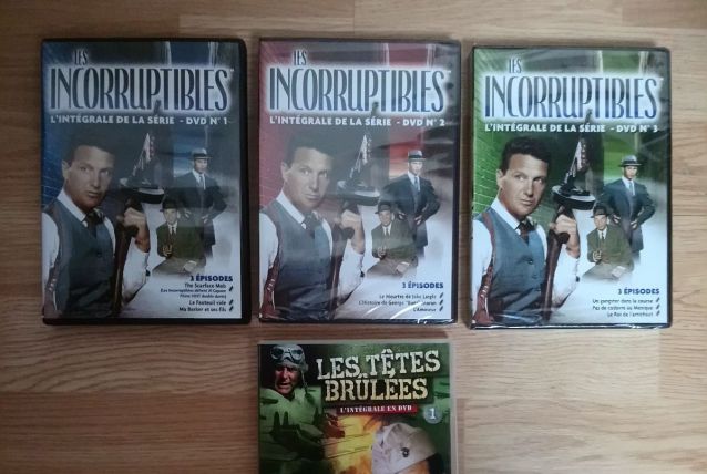 Lot 4 DVD série "Les incorruptibles" + "Les têtes brûlées"