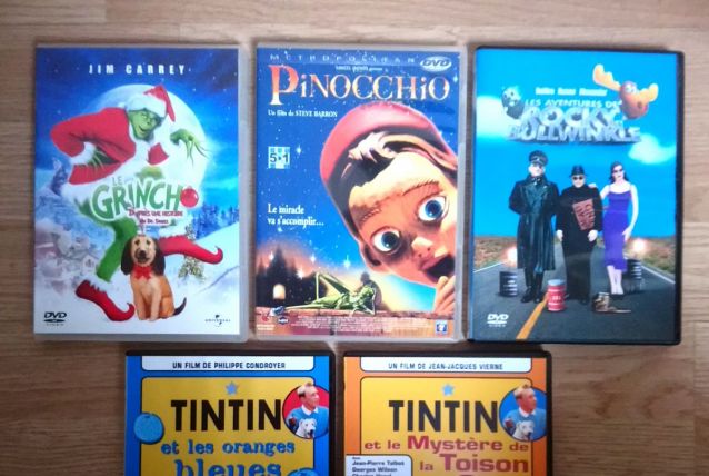 Lot de 5 DVD "Films enfants"
