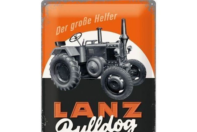 Plaque publicitaire tracteurs Lanz