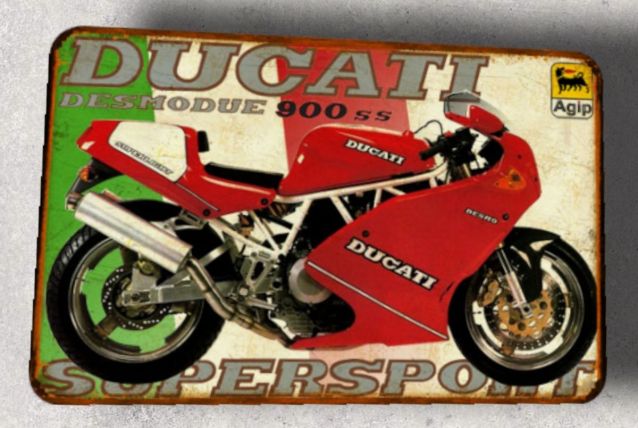 Plaque métal vintage Ducati 900 SS