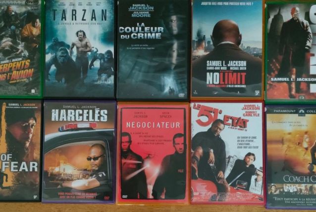 Lot de 10 dvds Samuel L.Jackson