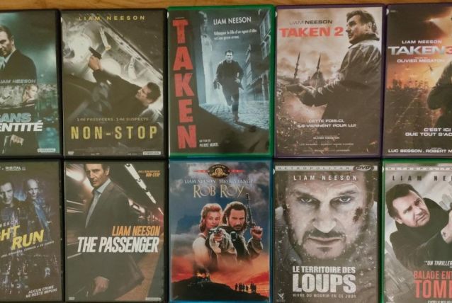 Lot de 10 dvds  Liam Neeson 