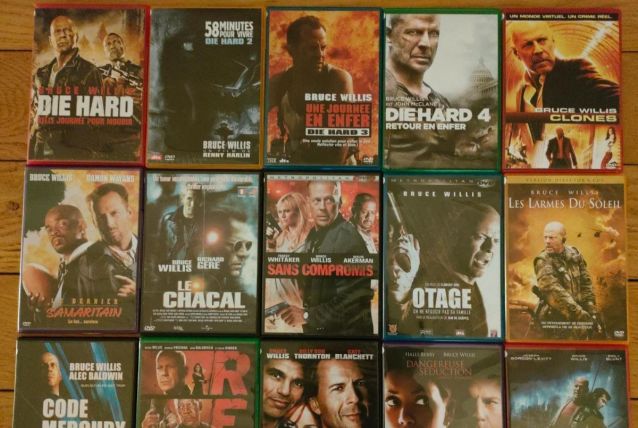 Lot 15 dvds de Bruce Willis 