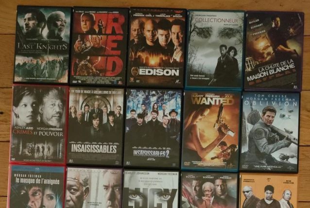 Lot de 15 dvds Morgan Freeman 