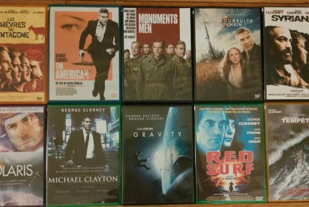 Lot de 10 dvds George Clooney 
