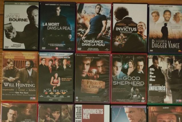 Lot de 15 dvds Matt Damon 