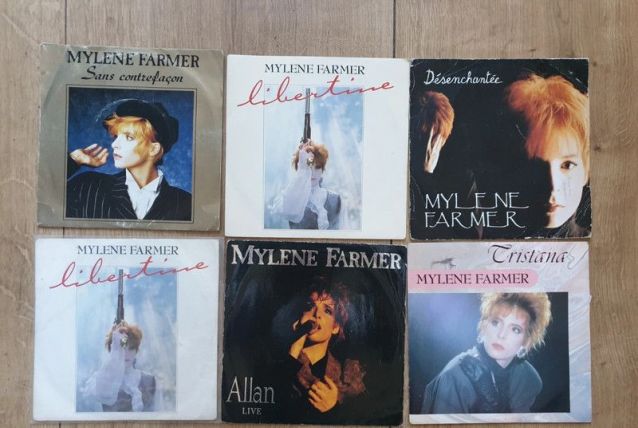 Vinyles 45 T Mylene farmer lot de 45T