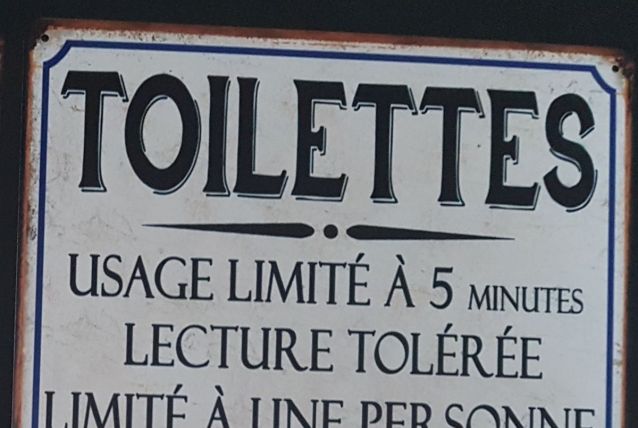 Plaque métal Toilettes 