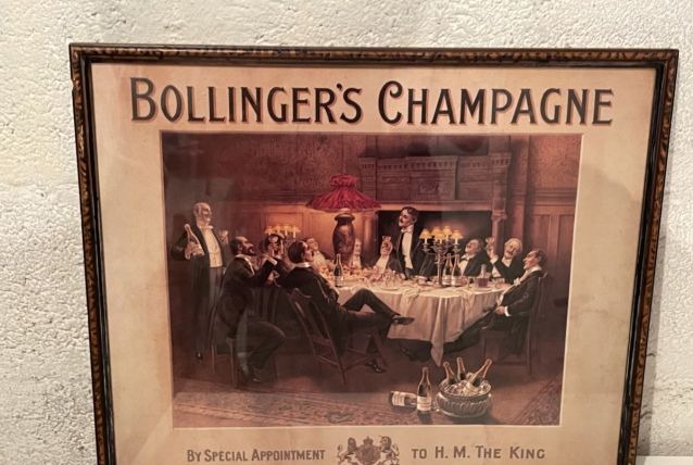 Tableau BOLLINGER by special appointment to H M the King