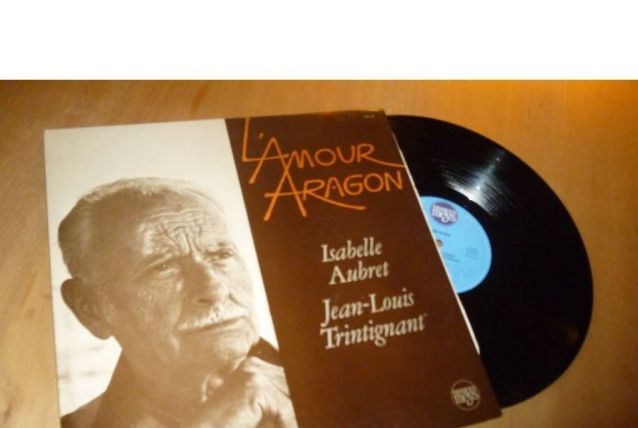 ISABELLE AUBRET / JEAN-LOUIS TRINTIGNANT l'amour aragon Lp 