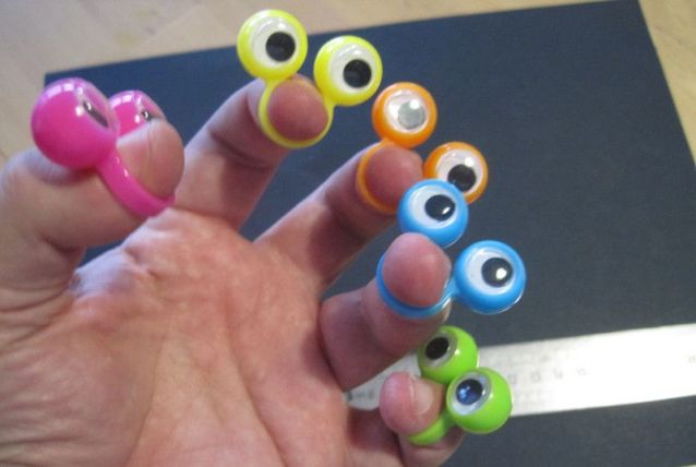 5 pièces Marionnettes à Doigt Oeil, Anneaux Oeil