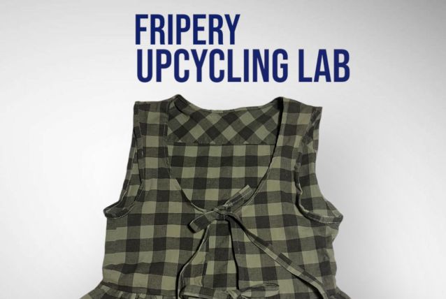 Blouse with bows upcycled vintage 