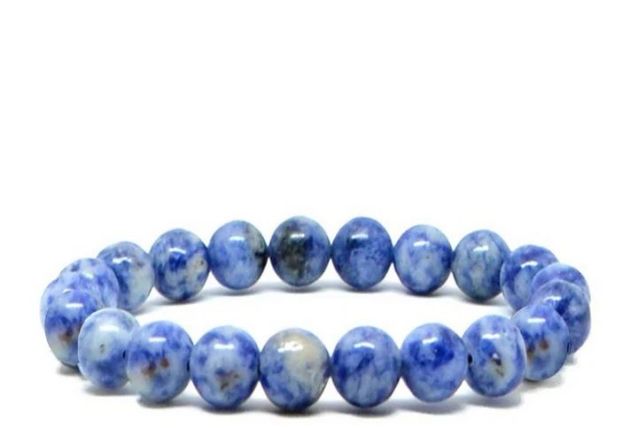 Bracelet Pierre naturelle 6 mm Jaspe bleu