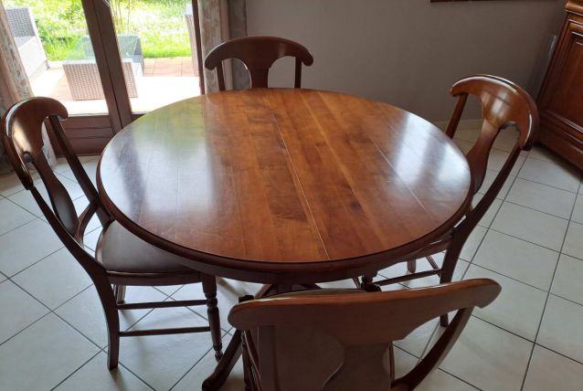 Table et  chaises  Louis Philippe